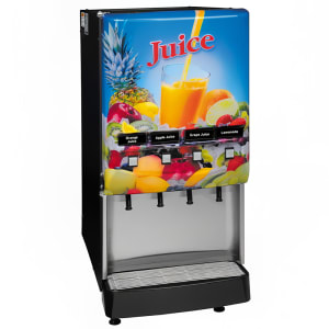 021-373000004 Silver Series® Refrigerated Drink Dispenser w/ (4) 1 gal Bowls, Mixing, Lit Juice Graphic, 120v