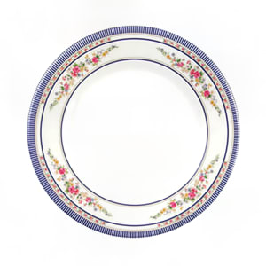 438-1010AR 10 3/8" Round Melamine Plate, Rose