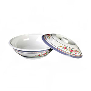 438-8011AR 80 oz Round Melamine Serving Bowl, Rose