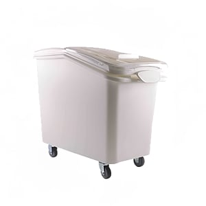 438-PLIB027C Ingredient Bin - 27 Gallon Capacity, Clear Lid/White Base