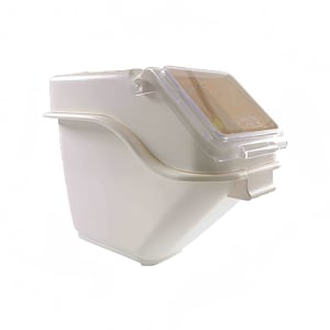 438-PLIB005S Shelf Ingredient Bin - 5 Gallon Capacity, Clear Lid/White Base