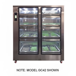 503-GC12 Undercounter Non-Insulated Mobile Growing Cabinet w/ (4) Growing Flat Capacity, 120v