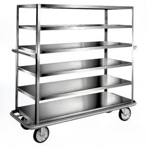 503-T600 Queen Mary Cart - 6 Levels, 1200 lb. Capacity, Stainless, Flat Edges
