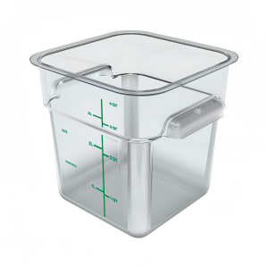 028-11951AF07 4 qt Square Food Storage Container  - Polycarbonate, Clear