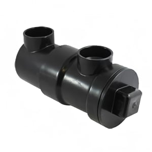 065-393243A 1 1/2" Endura InLine Drain Strainer - ABS Plastic, Black