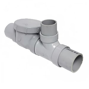 065-3922120AS 2" Spigot Format Flow Control w/ Fittings - 20 GPM, Gray