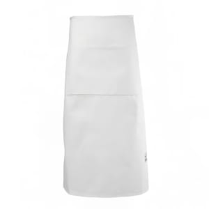 094-607BA2WH Bistro Apron, Heavyweight 50/50 Twill, 28"  x 34", White