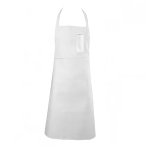 094-610BAC Cotton Economy Bib Apron, 36" x 40", Pocket, White