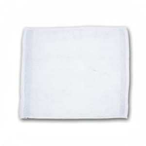 094-700BRT24 White Ribbed Cotton Bar Towel, 16" x 19"