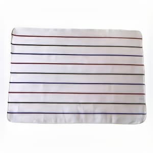 094-703HB28 White Terry Cloth Towel w/ Multi-Colored Strips, 20" x 28"