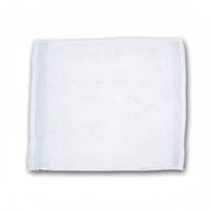 094-700BRT28 White Ribbed Cotton Bar Towel, 16" x 19"