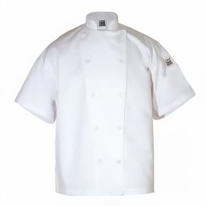 094-J0052X Poly Cotton Blend Chef Jacket, Short Sleeve, 2X