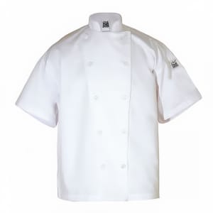 094-J0053X Poly Cotton Blend Chef Jacket, Short Sleeve, 3X