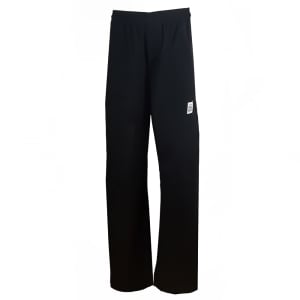 094-P002BKM Poly Cotton Chef Pants, Medium, Black