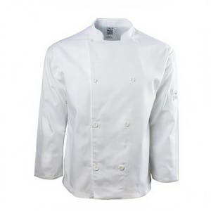 709-J0026X Chef's Jacket w/ Long Sleeves - Poly/Cotton, White, 6X