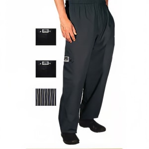 094-P024BK3X Poly Cotton Cargo Chef Pants, 3X, Black