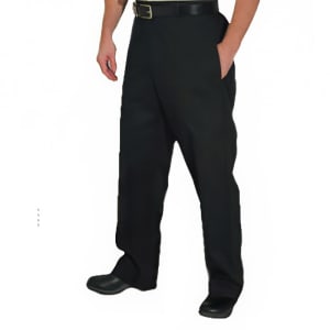 094-P034BK2X Poly Cotton Chef Trousers, 2X, Black