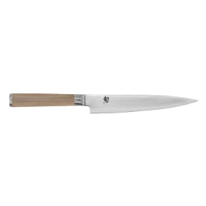 194-DM0701W 6" Utility Knife w/ Blonde Pakkawood Handle, Stainless Steel