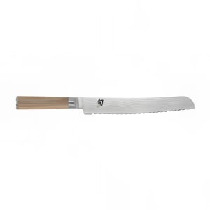 194-DM0705W 9" Bread Knife w/ Blonde Pakkawood Handle, Stainless Steel