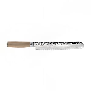 194-TDM0705W 9" Bread Knife w/ Blonde Pakkawood Handle, Stainless Steel 