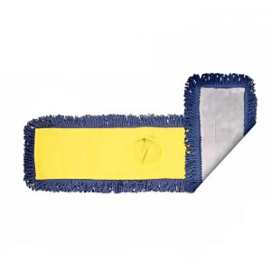 867-MFDM24YL 24" Pocket Dust Mop Head Only - Gray/Navy w/ Yellow Canvas Back