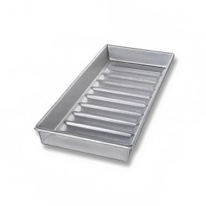225-22100 Hot Dog Bun Pan, Makes (10) 1 3/10" x 4 4/5" Buns, AMERICOAT Glazed 26 ga Aluminized Steel