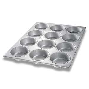 225-44215 Large Muffin/Mini Cake Pan, Makes (12) 4 1/4" Cakes, AMERICOAT Glazed 26 ga Aluminized Steel