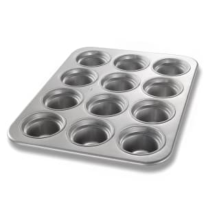 225-43555 Large Crown Muffin Pan, Makes (12) 3 1/2" Muffins, AMERICOAT Glazed 26 ga Aluminized Steel