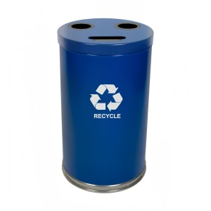 125-18RTBL 33 gal Multiple Materials Recycle Bin - Indoor, Multiple Sections, Decorative