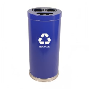125-15RTBL 24 gal Multiple Materials Recycle Bin - Indoor, Multiple Sections, Decorative