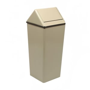 125-1511HTAL 36 gal Indoor Decorative Trash Can - Metal, Almond