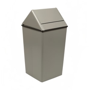 125-1511HTSL 36 gal Indoor Decorative Trash Can - Metal, Slate