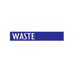 125-GEOWA Recycle Logo Decal - "Waste", English