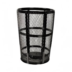 125-EXP52BK 48 Gallon Outdoor Trash Can w/ See Through Mesh, Black Finish