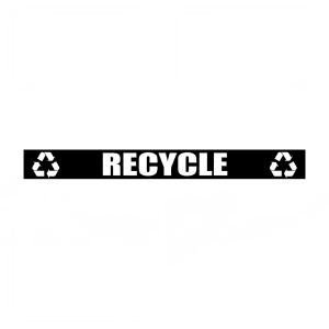 125-LABEL17 Recycle Logo Decal For Outdoor Containers - "Recycle", English