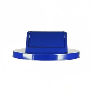125-SWT55BL Round Swing Top Trash Can Lid - Metal, Blue
