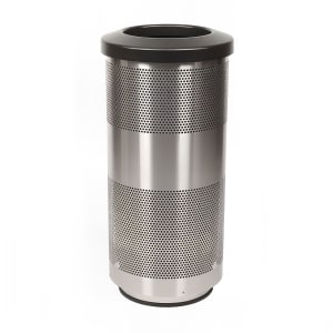 125-SC2001SS 20 gal Indoor Decorative Trash Can - Metal, Stainless Steel
