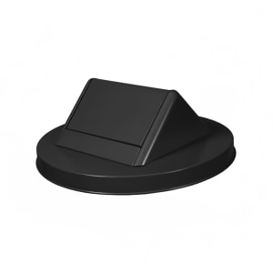 125-SWT55BK Round Swing Top Trash Can Lid - Metal, Black