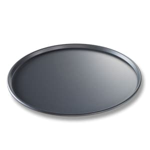225-49140 14" Thin Crust Pizza Pan, BAKALON, 3/8" Deep, Noncoated 14 ga Anodized Aluminum