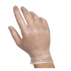 417-438733 General Purpose Vinyl Gloves - Powdered, Clear, Large