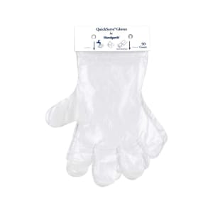 417-451654 Disposable Poly Gloves - Powder Free, Clear, One Size
