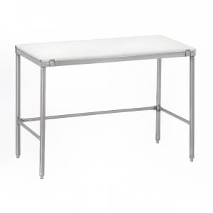 148-CT260 60" Poly Top Work Table w/  3/4" Top, Stainless Base, 24"D
