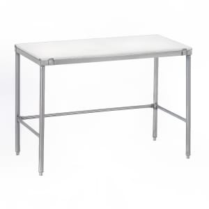 148-CT360 60" Poly Top Work Table w/  3/4" Top, Stainless Base, 30"D
