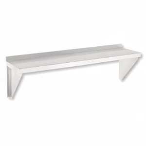 148-SWS1224 Solid Wall Mounted Shelf, 24"W x 12"D, Stainless