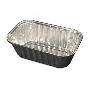 389-689429 1 lb Loaf Pan - 6 1/10" x 3 3/4", Aluminum Foil