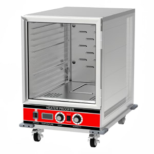 757-MHPHNC Half Height Non-Insulated Mobile Heated Proofing Cabinet w/ (14) Pan Capacity, 120v