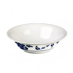438-5106TB 15 oz Round Melamine Bowl, White/Blue