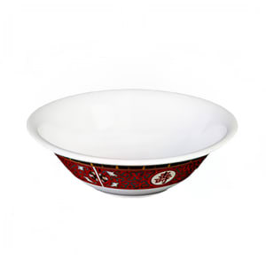 438-5106TR 15 oz Round Melamine Bowl, Red/White