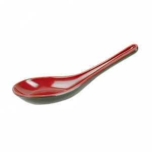 438-7003JBR 3/4 oz Melamine Soba/Rice Spoon, Red/Black