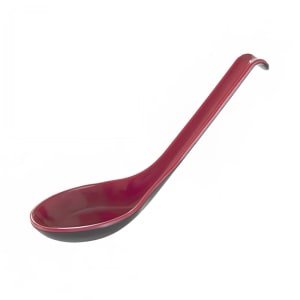 438-7200JBR 5/8 oz Melamine Soba/Rice Spoon, Red/Black